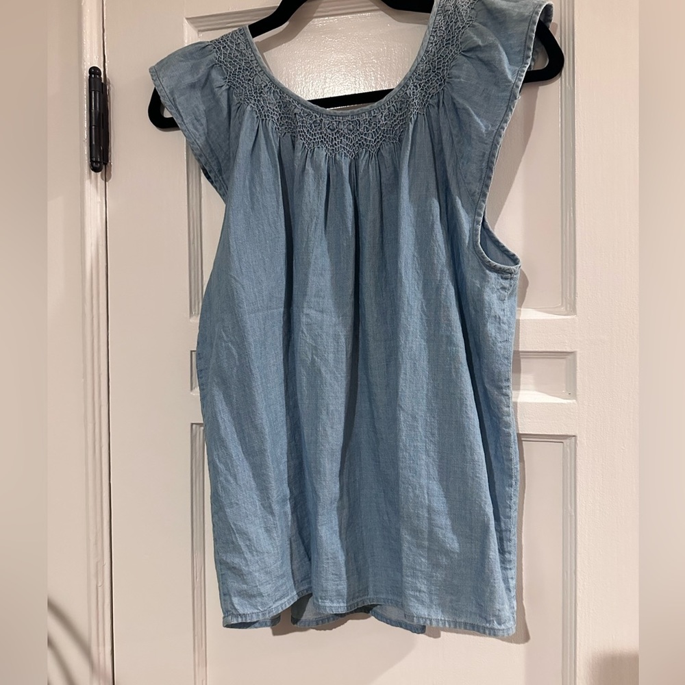 Beautiful Chambray Flutter Tank By This Is The Gr… - image 2
